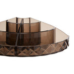 Semi Round Black Cosmetic Organiser