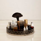 Revolving Round Black Cosmetic Organiser