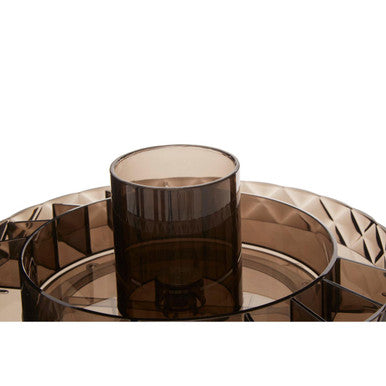 Revolving Round Black Cosmetic Organiser