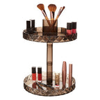 Two Tier Revolving Black Cosmetic Organiser