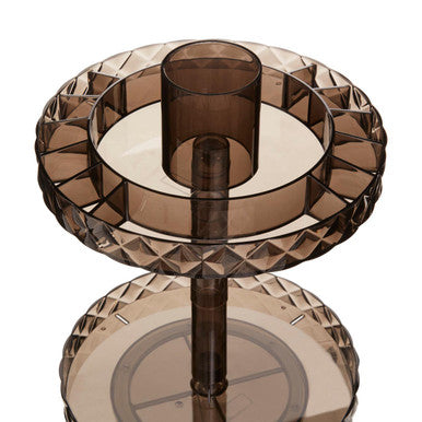 Two Tier Revolving Black Cosmetic Organiser