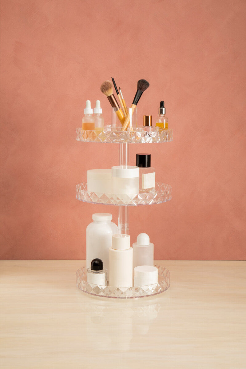 Three Tier Revolving Cosmetic Organiser