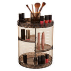 3 Tiered Round Revolving Black Cosmetics Organiser