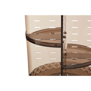 3 Tiered Round Revolving Black Cosmetics Organiser
