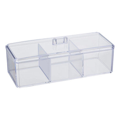 3 Compartment Cosmetics Organiser with Lid