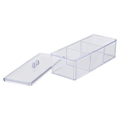 3 Compartment Cosmetics Organiser with Lid