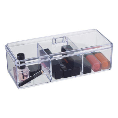3 Compartment Cosmetics Organiser with Lid