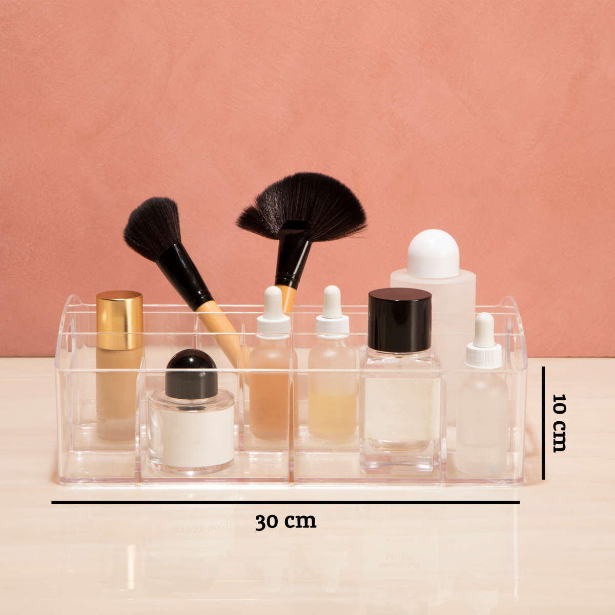 Cosmetics Organiser with 10 Compartments