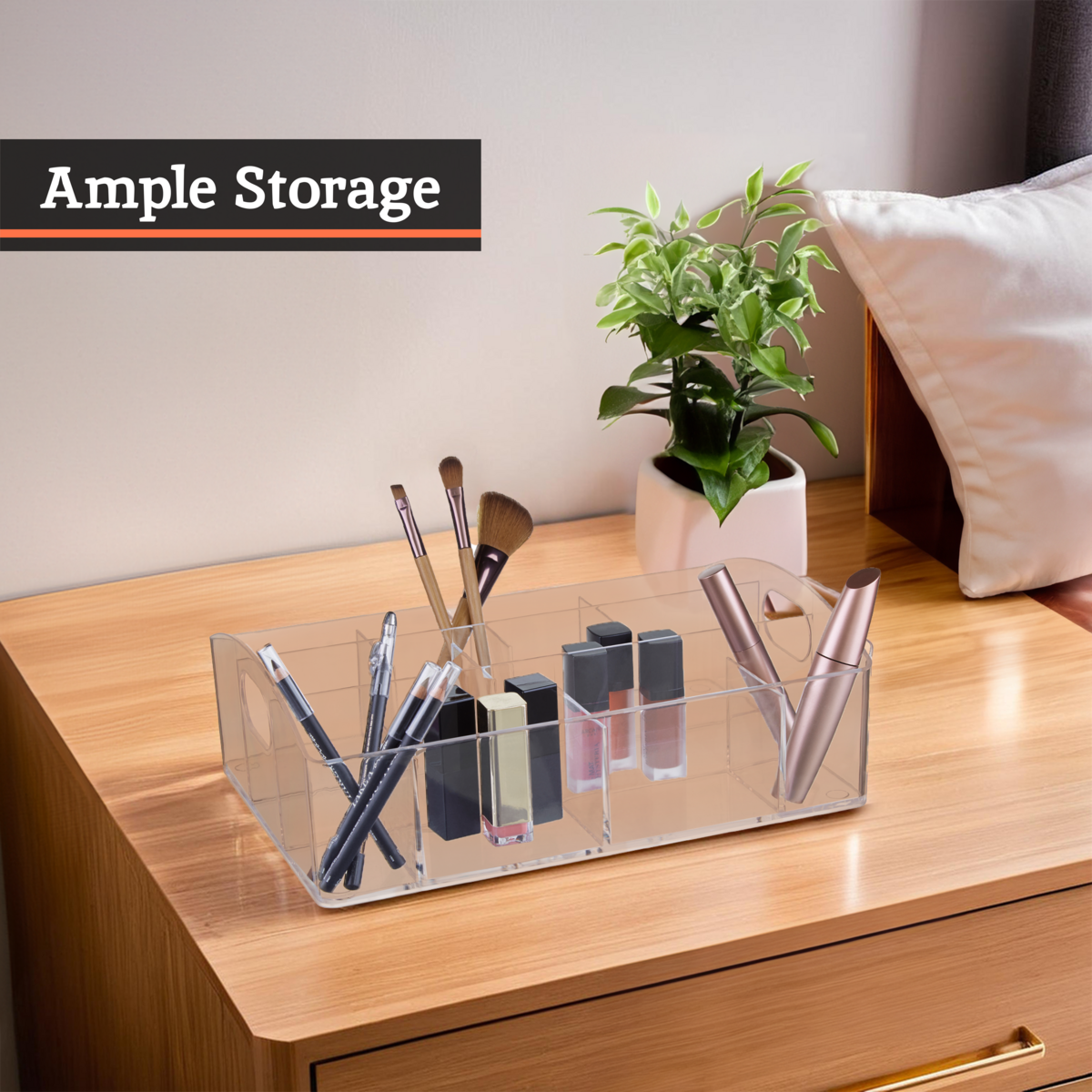 Cosmetics Organiser with 10 Compartments
