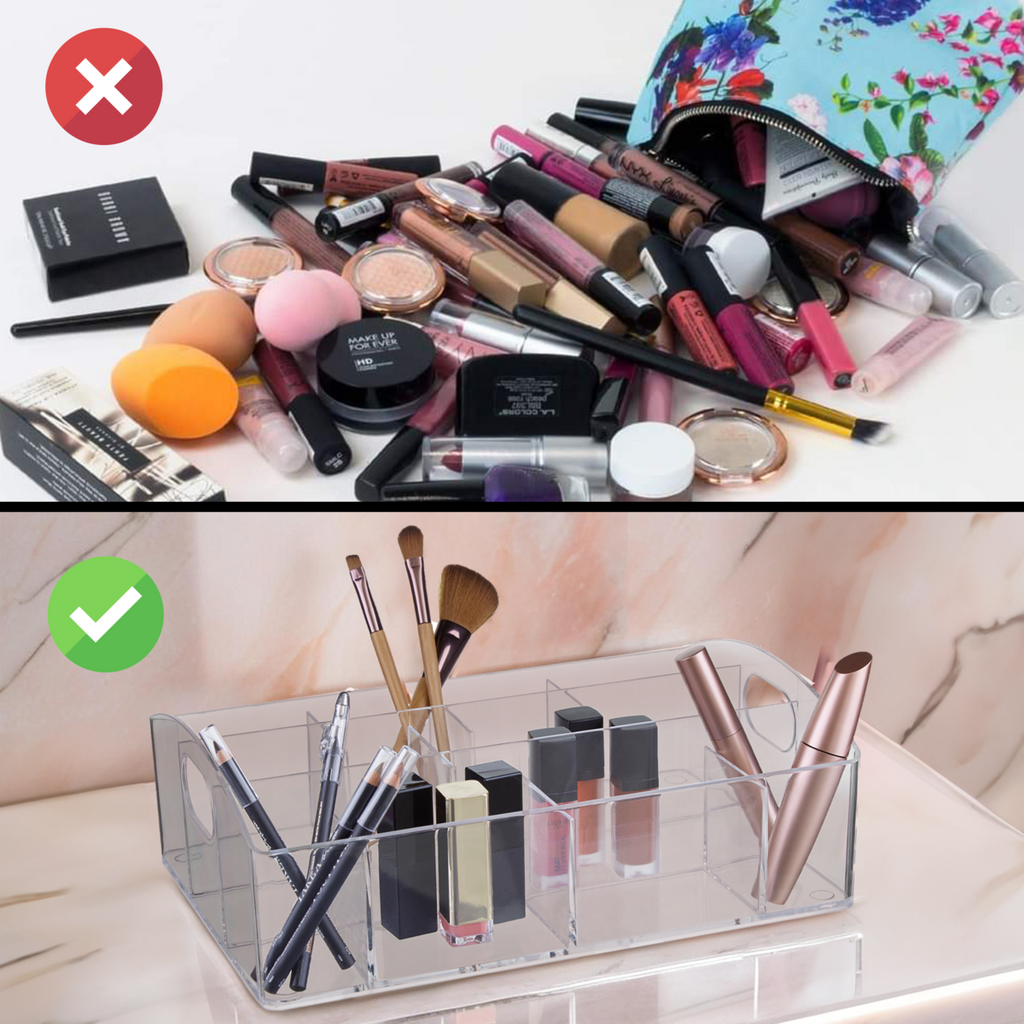 Cosmetics Organiser with 10 Compartments