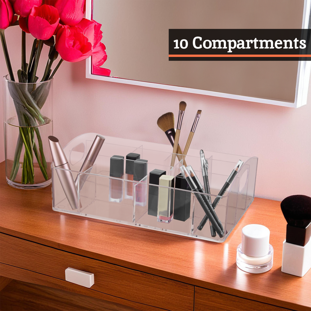 Cosmetics Organiser with 10 Compartments