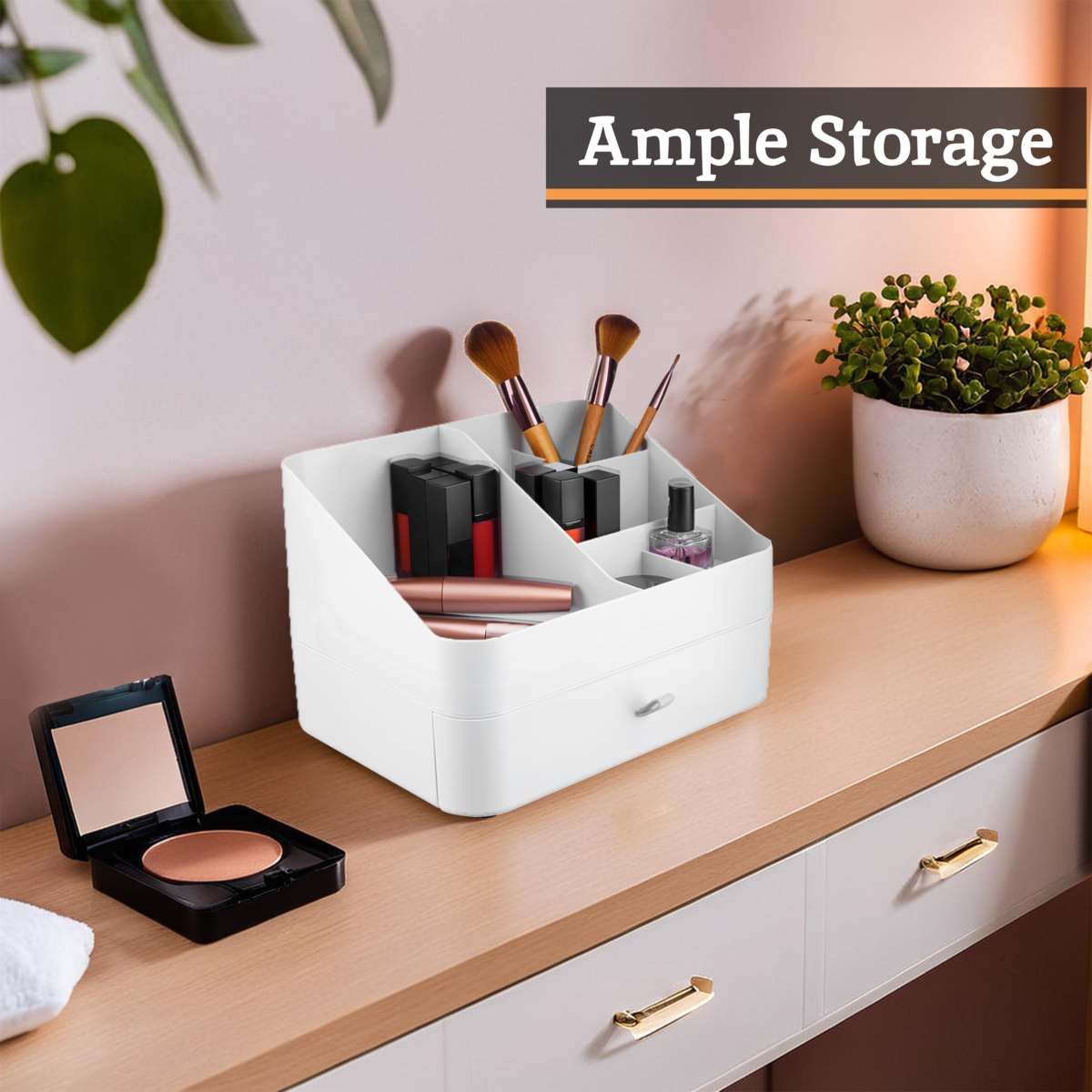 One Drawer Six Compartment Cosmetics Organiser