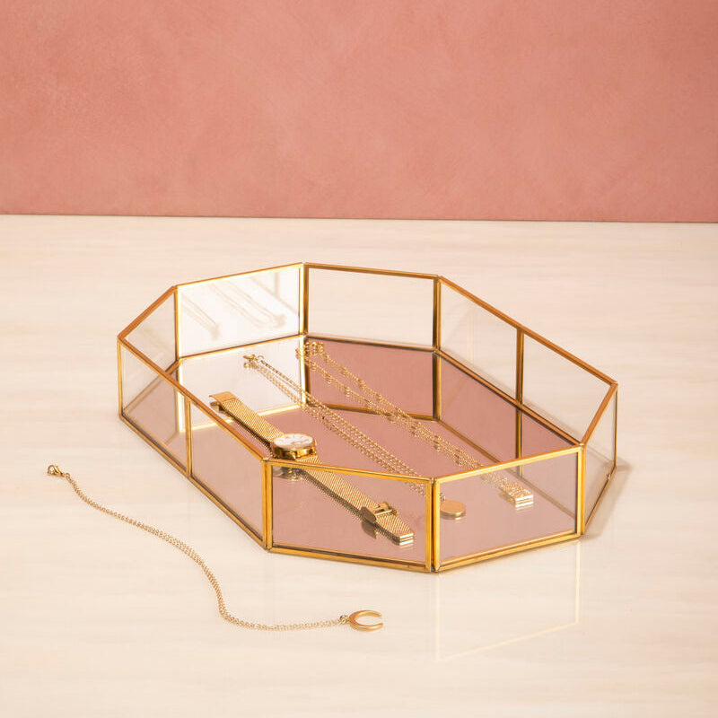 Beauty Glass Octagonal Jewellery Tray