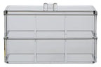 Six Compartment Clear Plastic Cosmetics Organiser