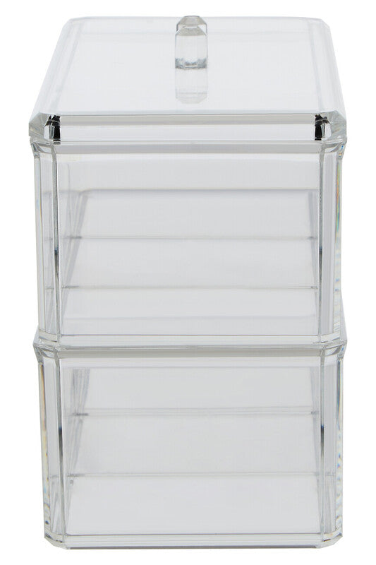 Six Compartment Clear Plastic Cosmetics Organiser