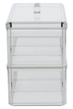 Six Compartment Clear Plastic Cosmetics Organiser