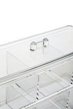 Six Compartment Clear Plastic Cosmetics Organiser