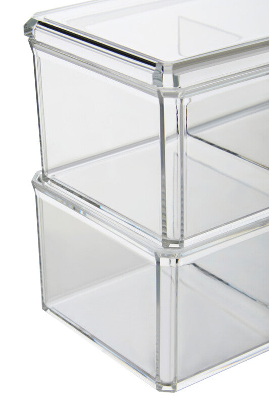 Six Compartment Clear Plastic Cosmetics Organiser
