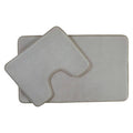 Light Grey Bath and Pedestal Mat Set