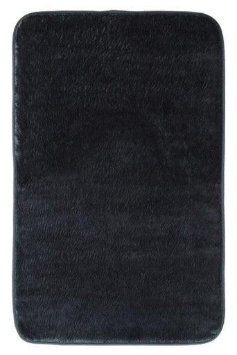Charcoal Grey Bath and Pedestal Mat Set