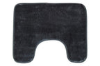 Charcoal Grey Bath and Pedestal Mat Set