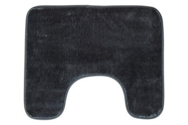 Charcoal Grey Bath and Pedestal Mat Set