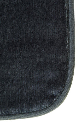 Charcoal Grey Bath and Pedestal Mat Set