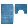 Denim Blue Bath and Pedestal Mat Set