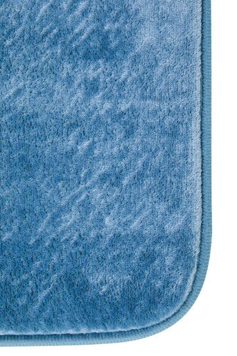 Denim Blue Bath and Pedestal Mat Set
