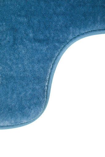 Denim Blue Bath and Pedestal Mat Set