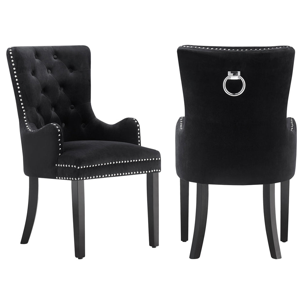 LUX Velvet Dining Chair (with armrests)