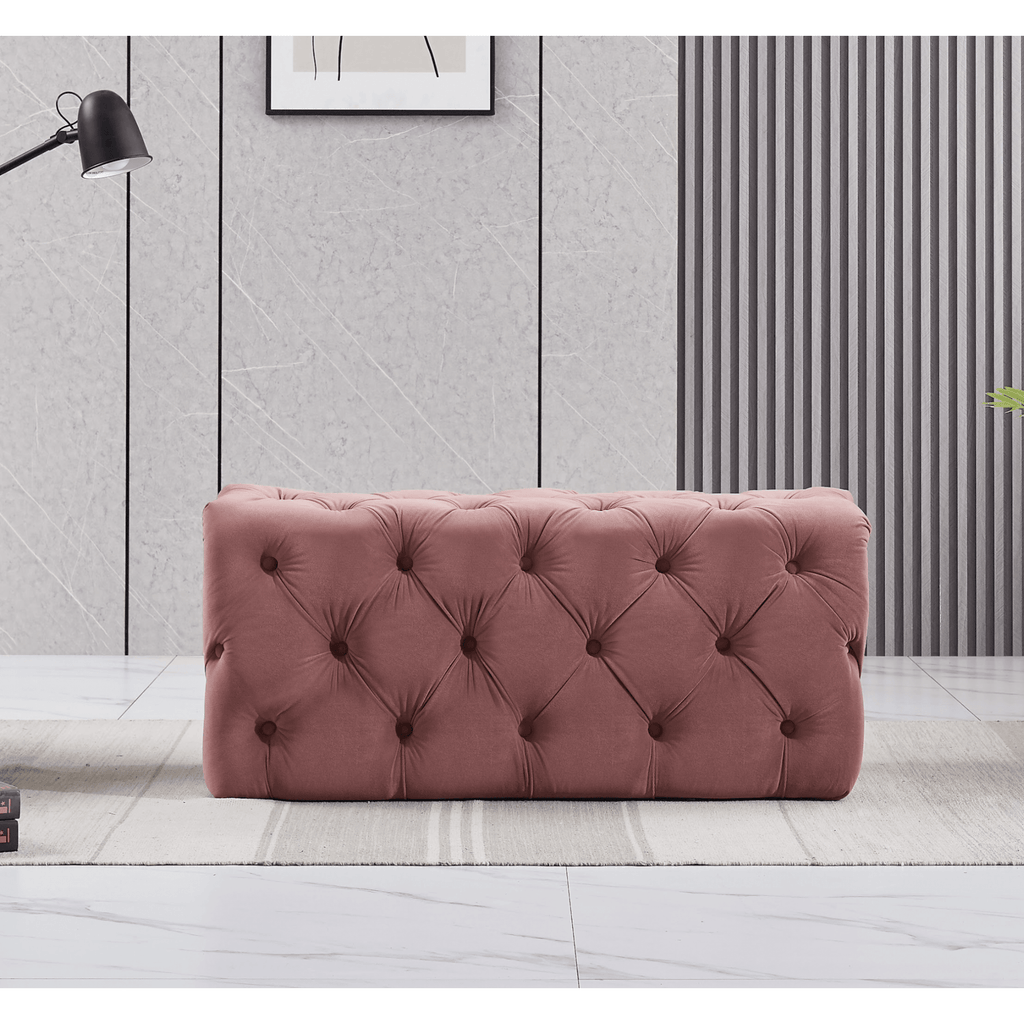 Velvet Ottoman Bench
