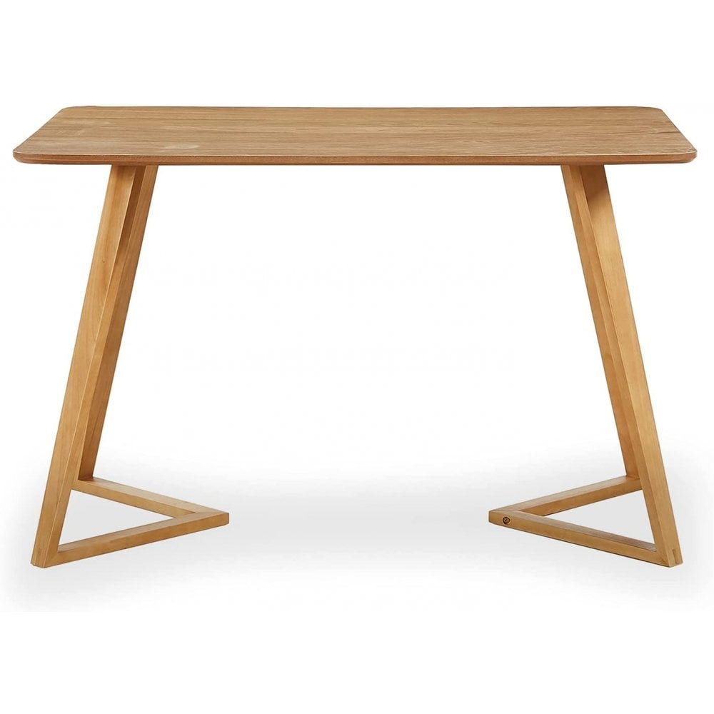 Scandinavian-inspired Dining Table -Easy Clean Wooden Table Top with Wooden Legs