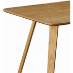 Scandinavian-inspired Dining Table -Easy Clean Wooden Table Top with Wooden Legs