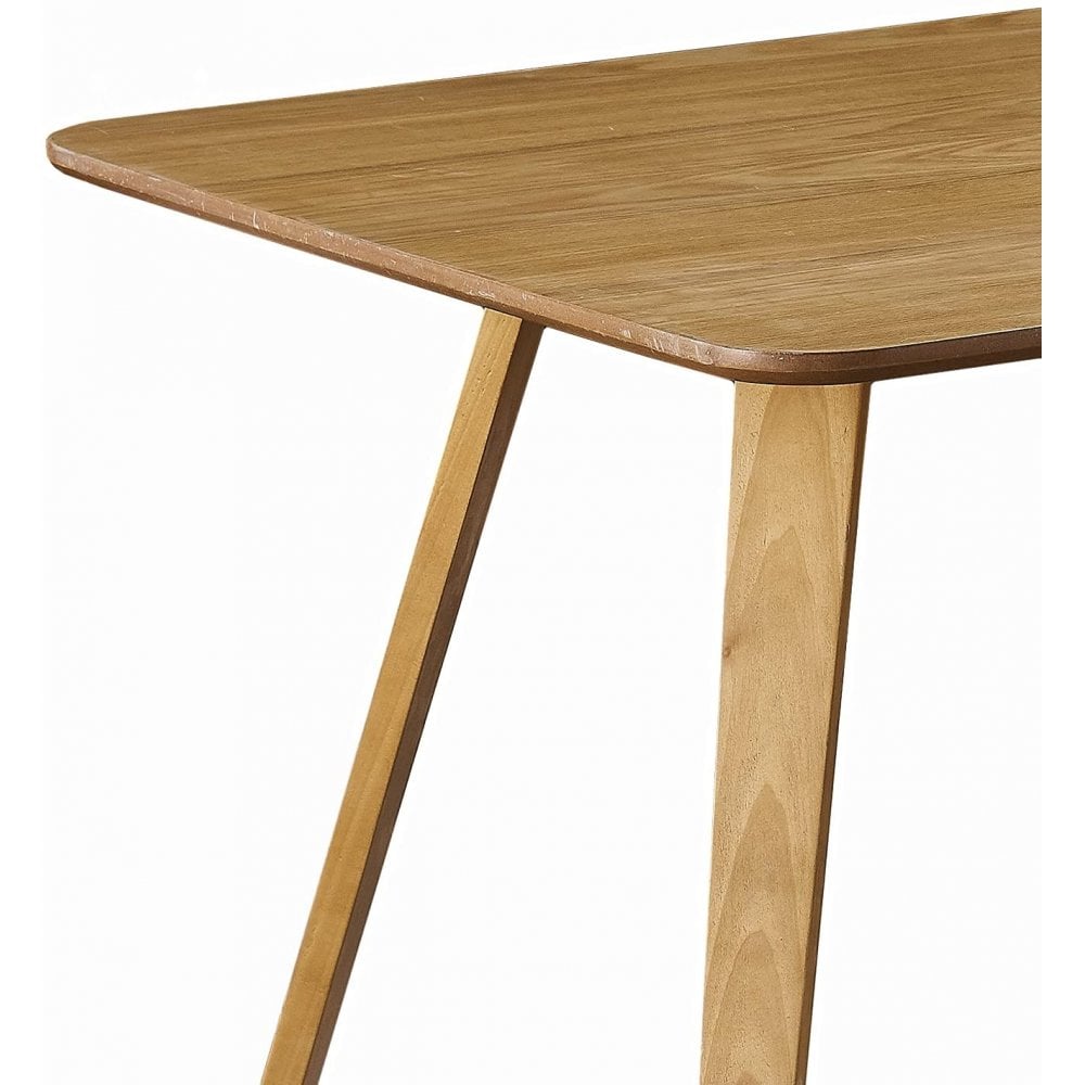 Scandinavian-inspired Dining Table -Easy Clean Wooden Table Top with Wooden Legs