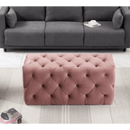 Velvet Ottoman Bench