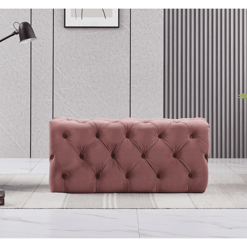 Velvet Ottoman Bench
