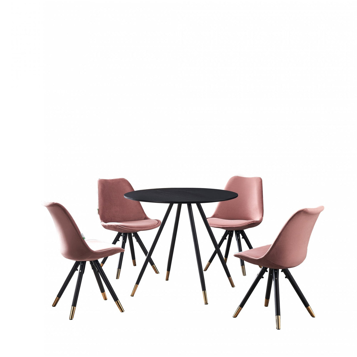 Dorchester LUX Dining Set Pink Black