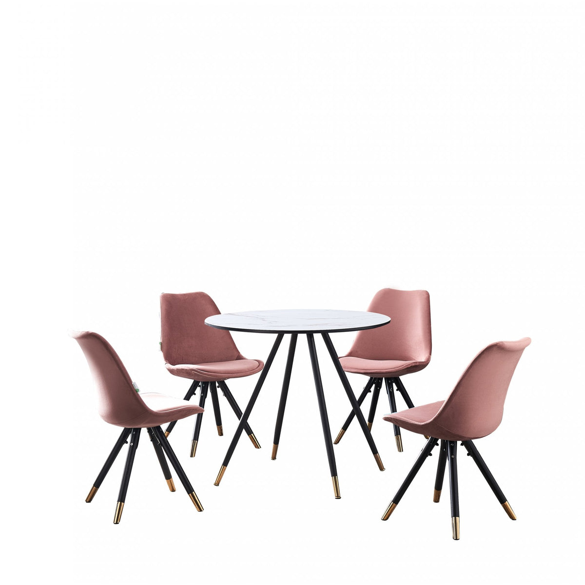 Dorchester LUX Dining Set Pink White