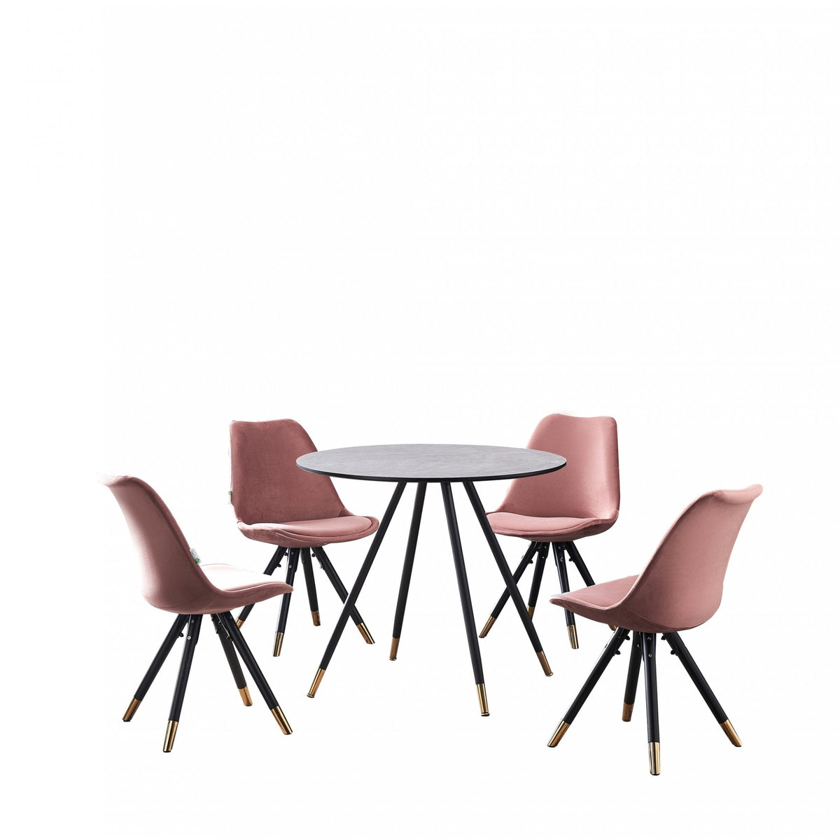 Dorchester LUX Dining Set Pink Grey