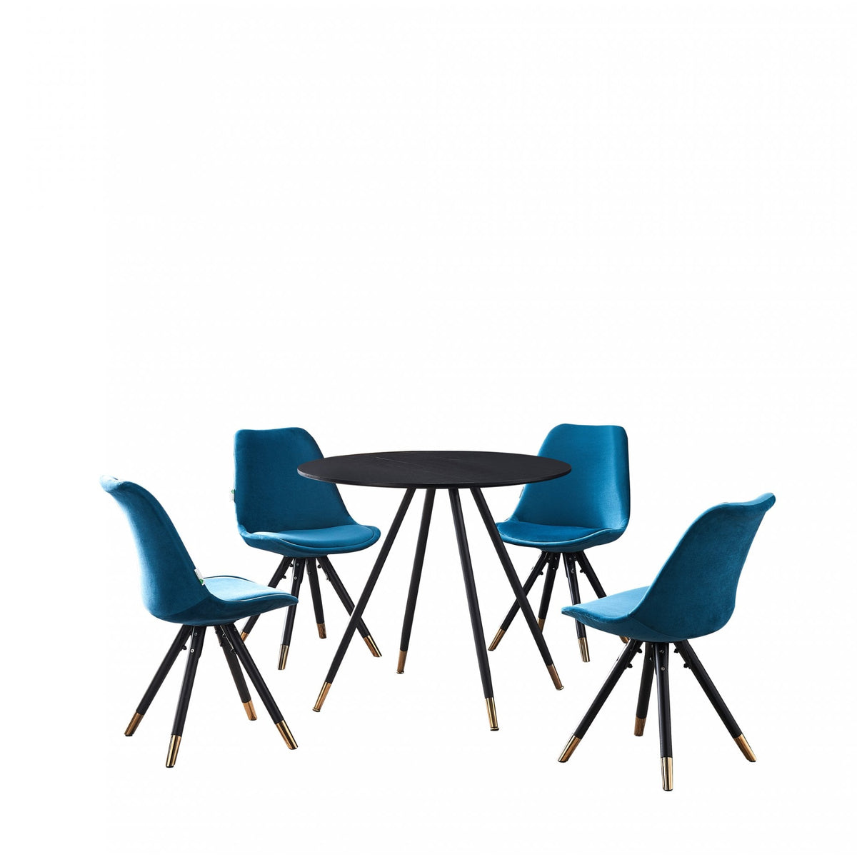 Dorchester LUX Dining Set Blue Black