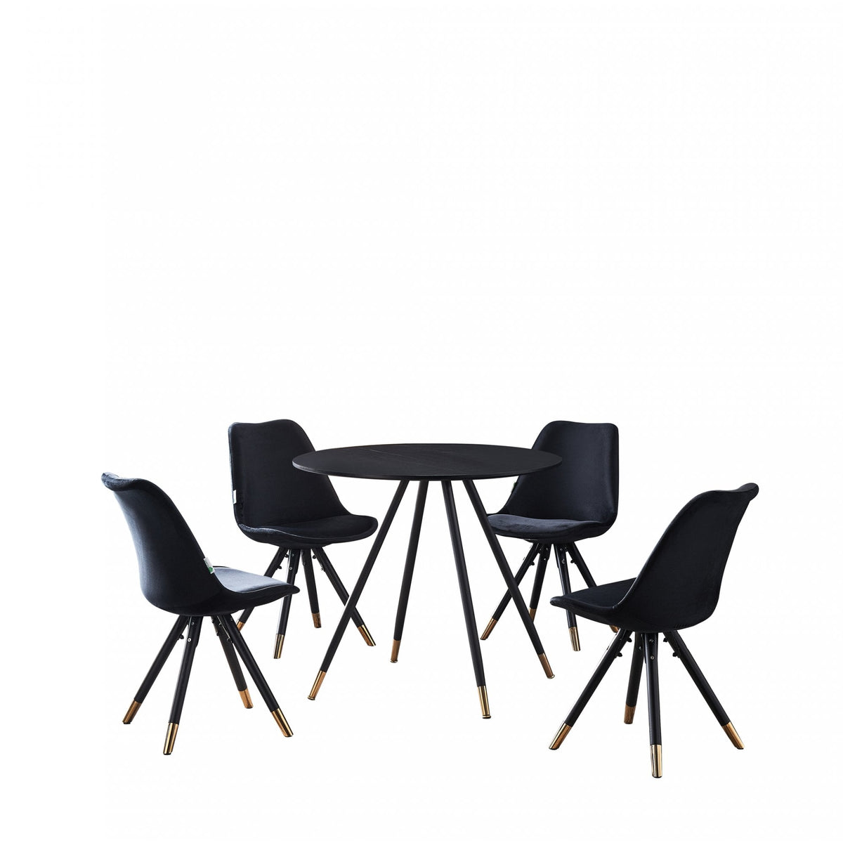 Dorchester LUX Dining Set Black Black