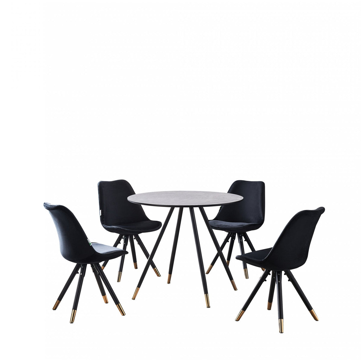 Dorchester LUX Dining Set Black Grey
