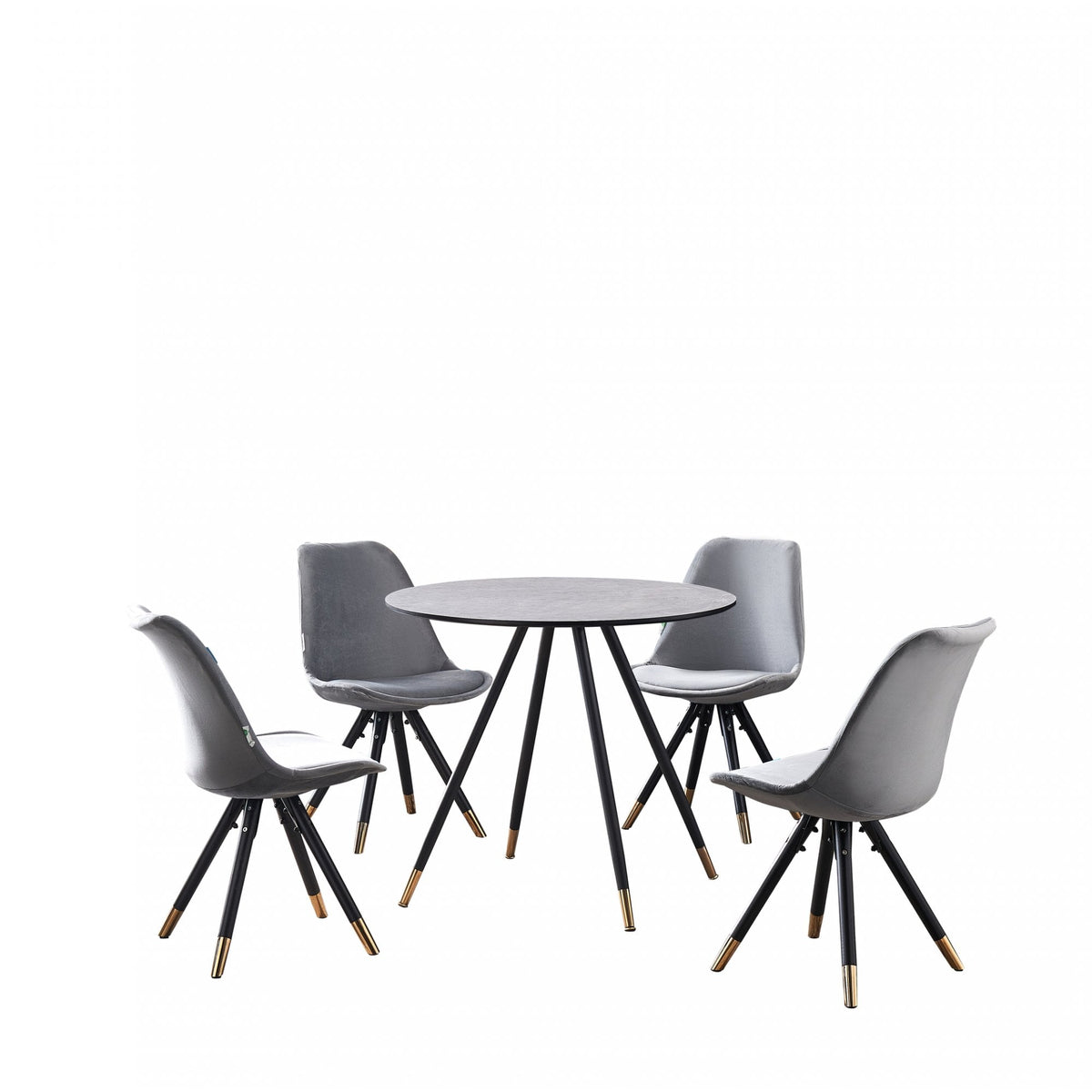 Dorchester LUX Dining Set Light Grey Grey