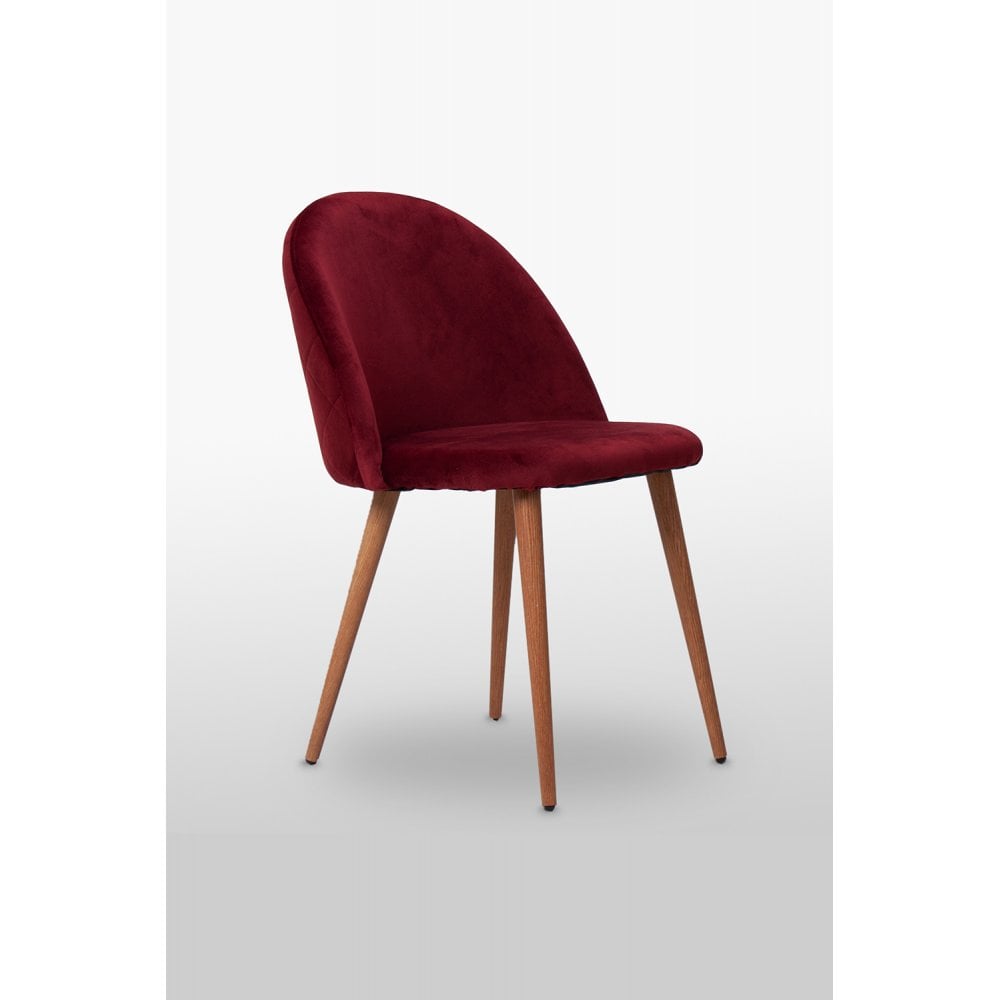 Velvet Dining Chair Or Dressing Table Chair Red Single