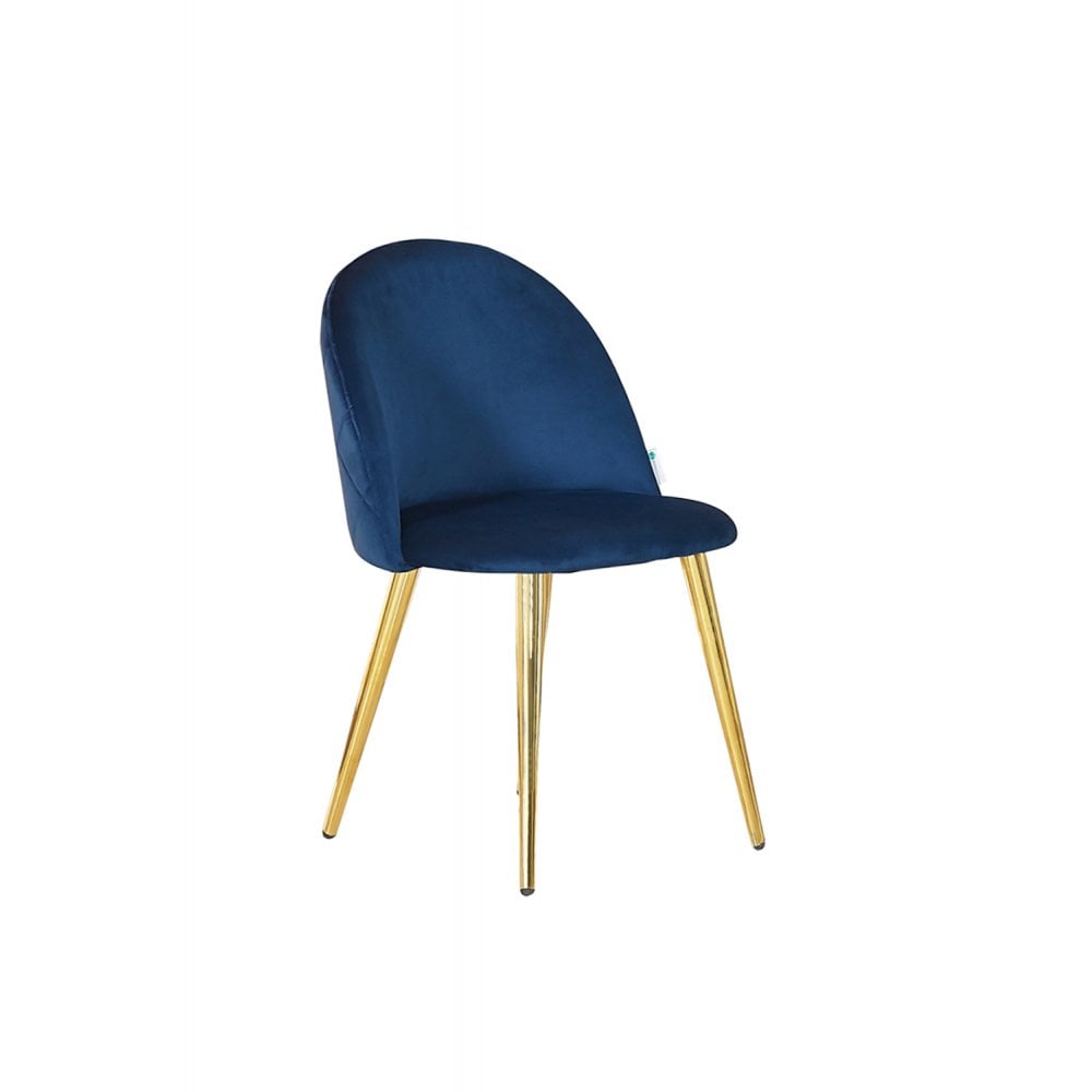 Velvet Dining Chair Or Dressing Table Chair Royal Blue Single