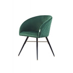 LUX Velvet Dining Chair with Metal Legs - Perfect for Dining Room Living Room
