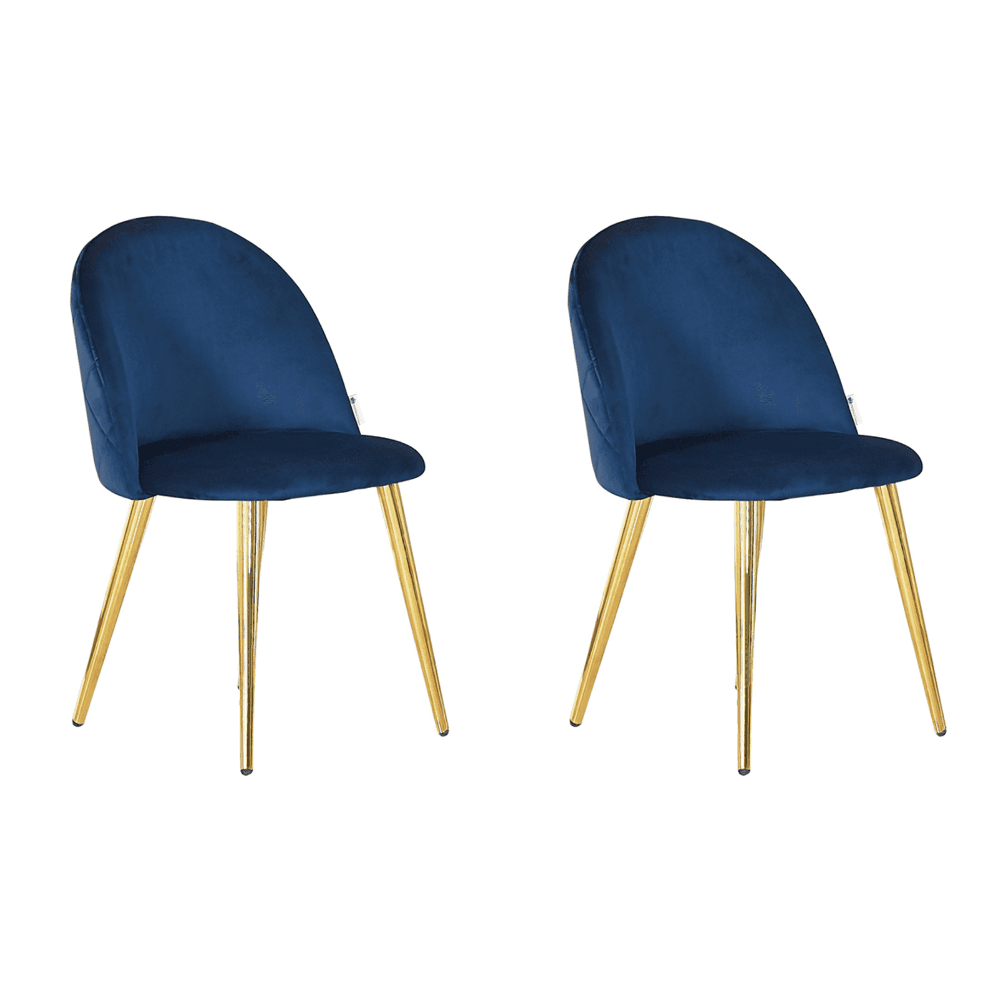 Velvet Dining Chair Set of 2 Royal Blue set of 2