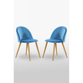 Velvet Dining Chair Set of 2 Blue set of 2