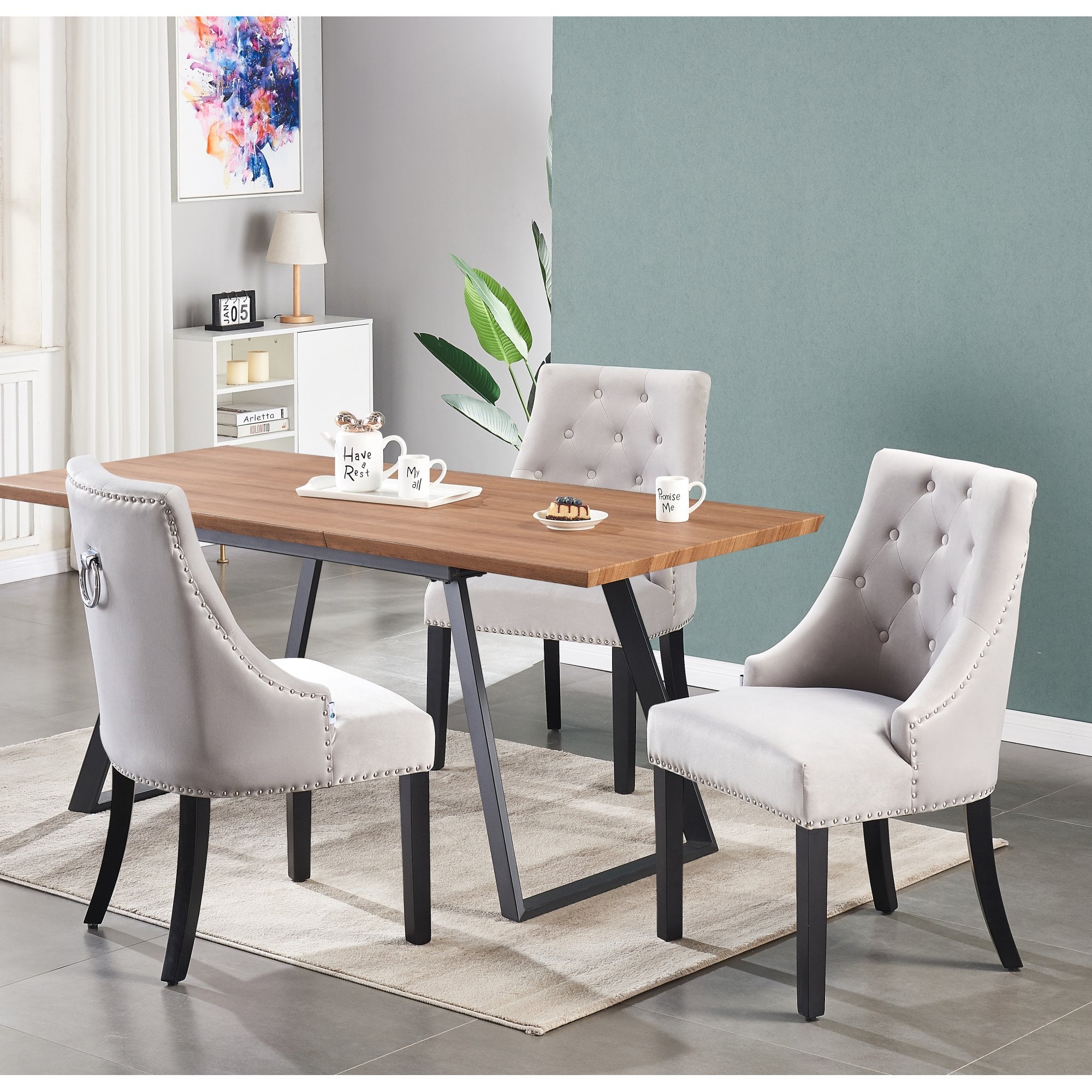 Toga Lux Dining Set | a Brown Table and Set of 4 Chairs